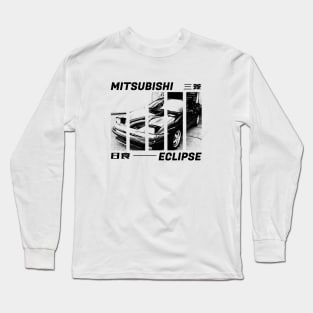 MITSUBISHI ECLIPSE D20 Black 'N White 3 Long Sleeve T-Shirt